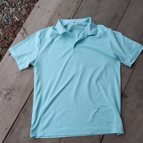 Nike Shirts Nike Polo Shirt Mens Large Mint Green Golf Tour Performance Drifit Swoosh Logo